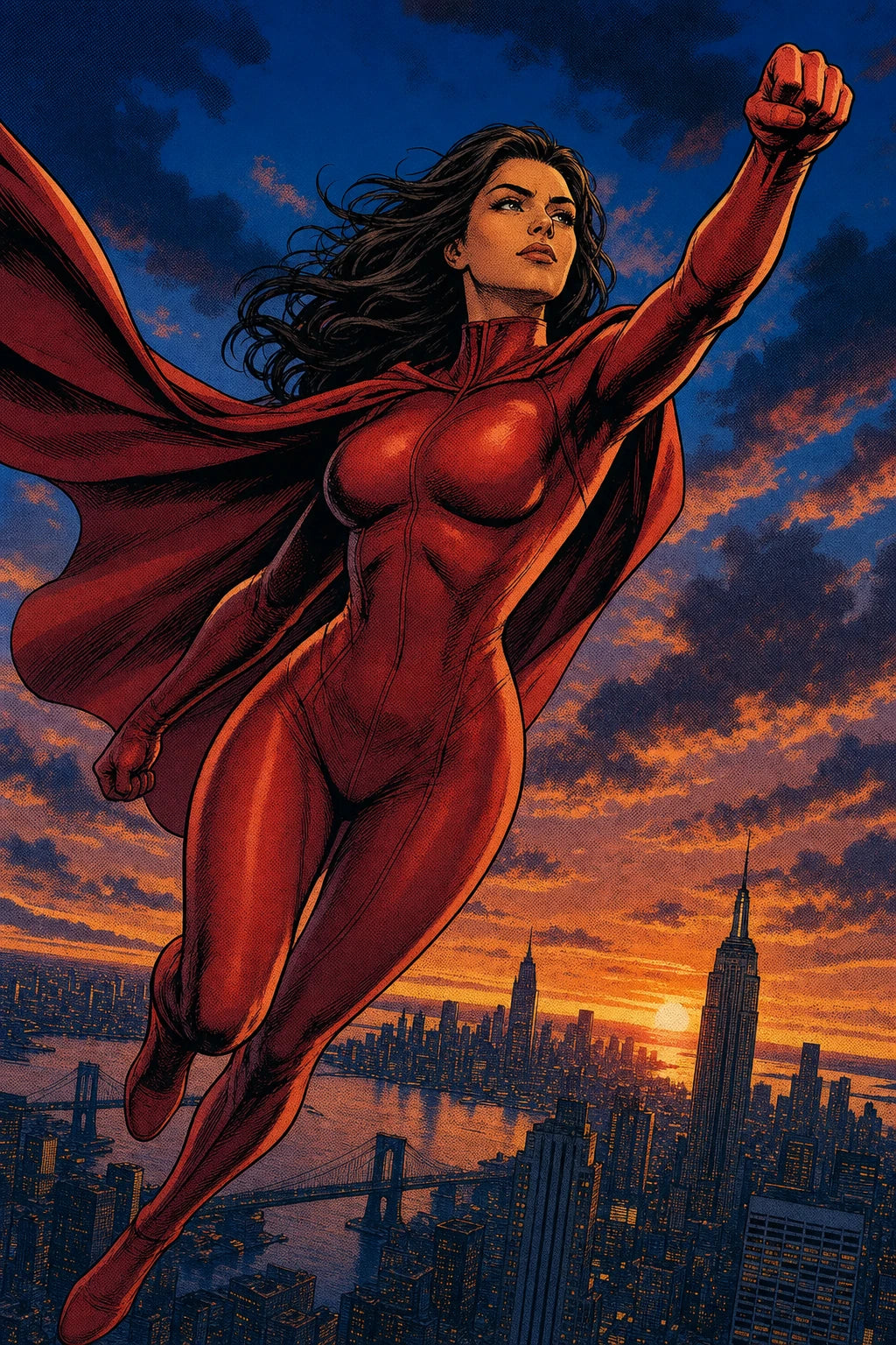Superhero card artwork