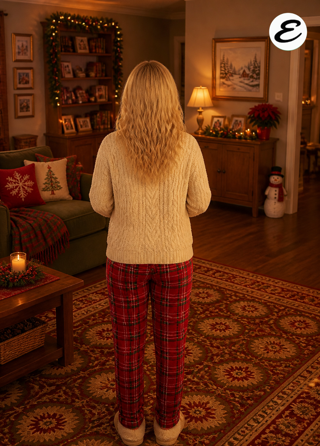 Christmas trading card, back