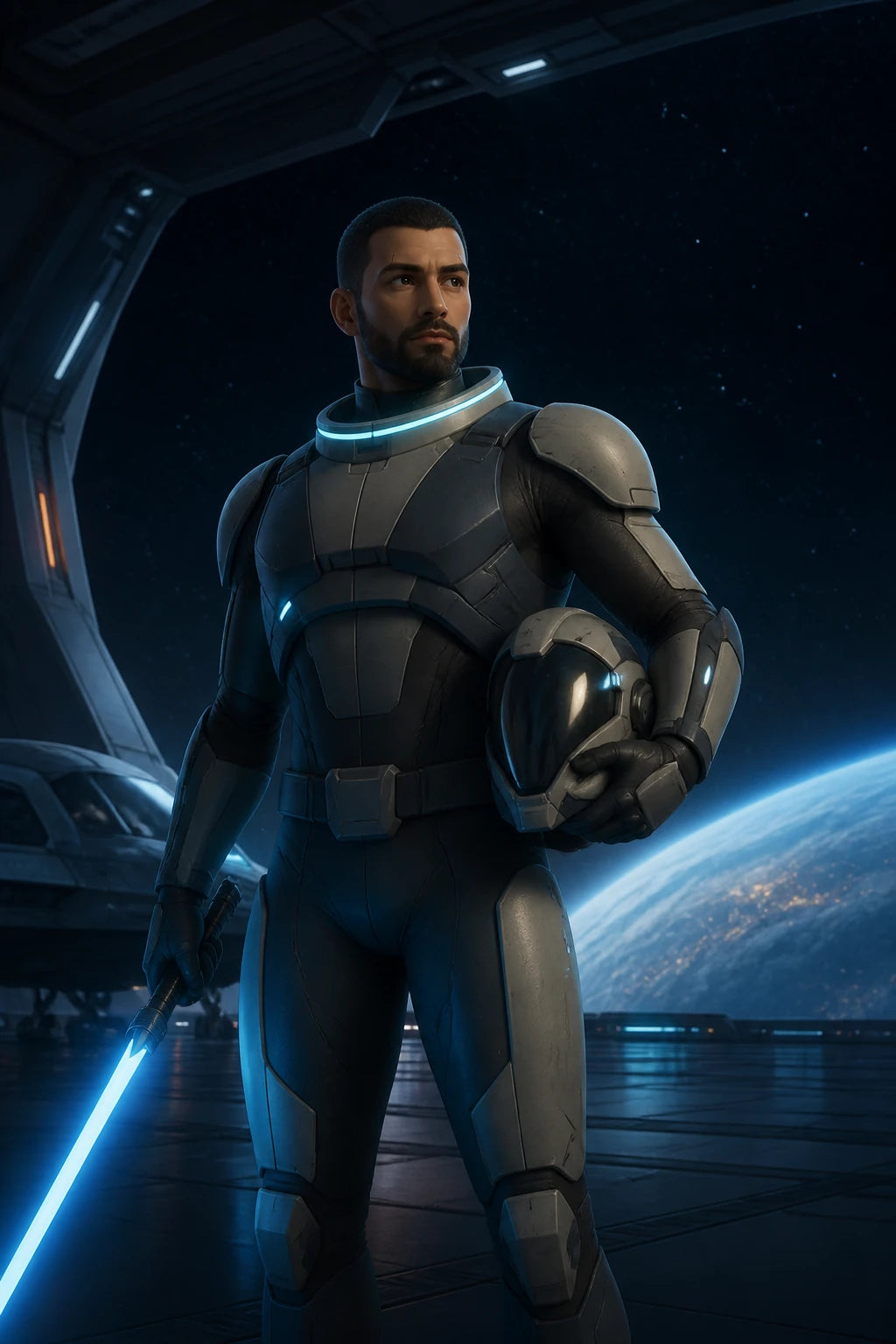 Space knight card artwork
