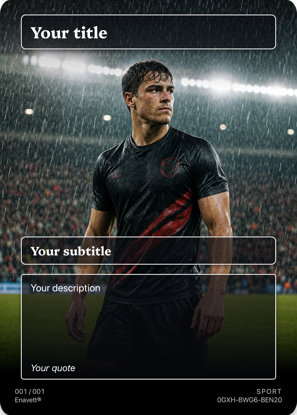 Sport trading card, front
